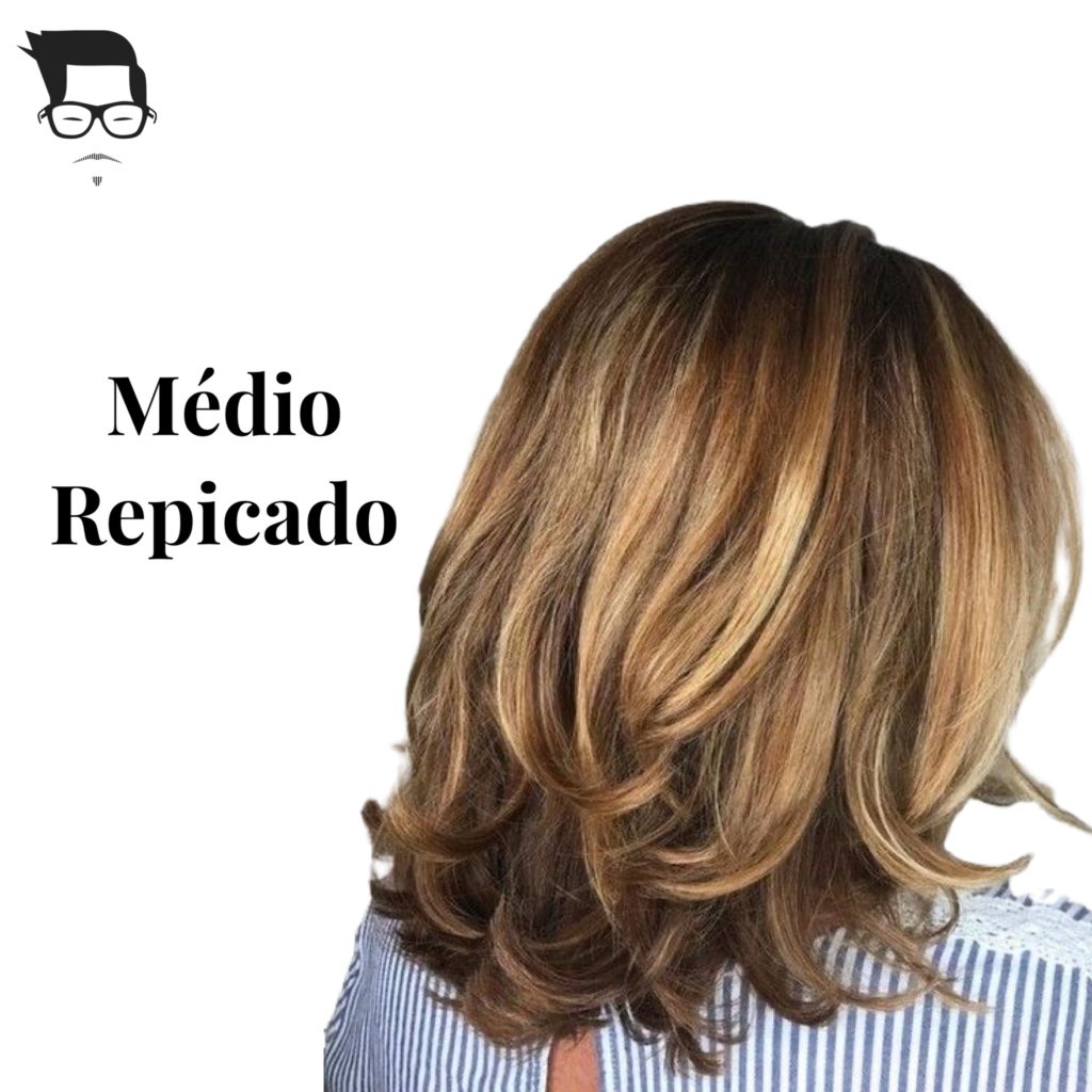 corte de cabelo feminino médio repicado