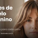 Capa do artigo Cortes de Cabelo Feminino 2027: mulher com franja cortina e camadas